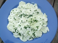 Concombre à la crème fraiche